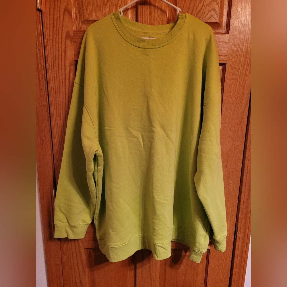 Bright Lime Green Sweatshirt and Sweatpants Set